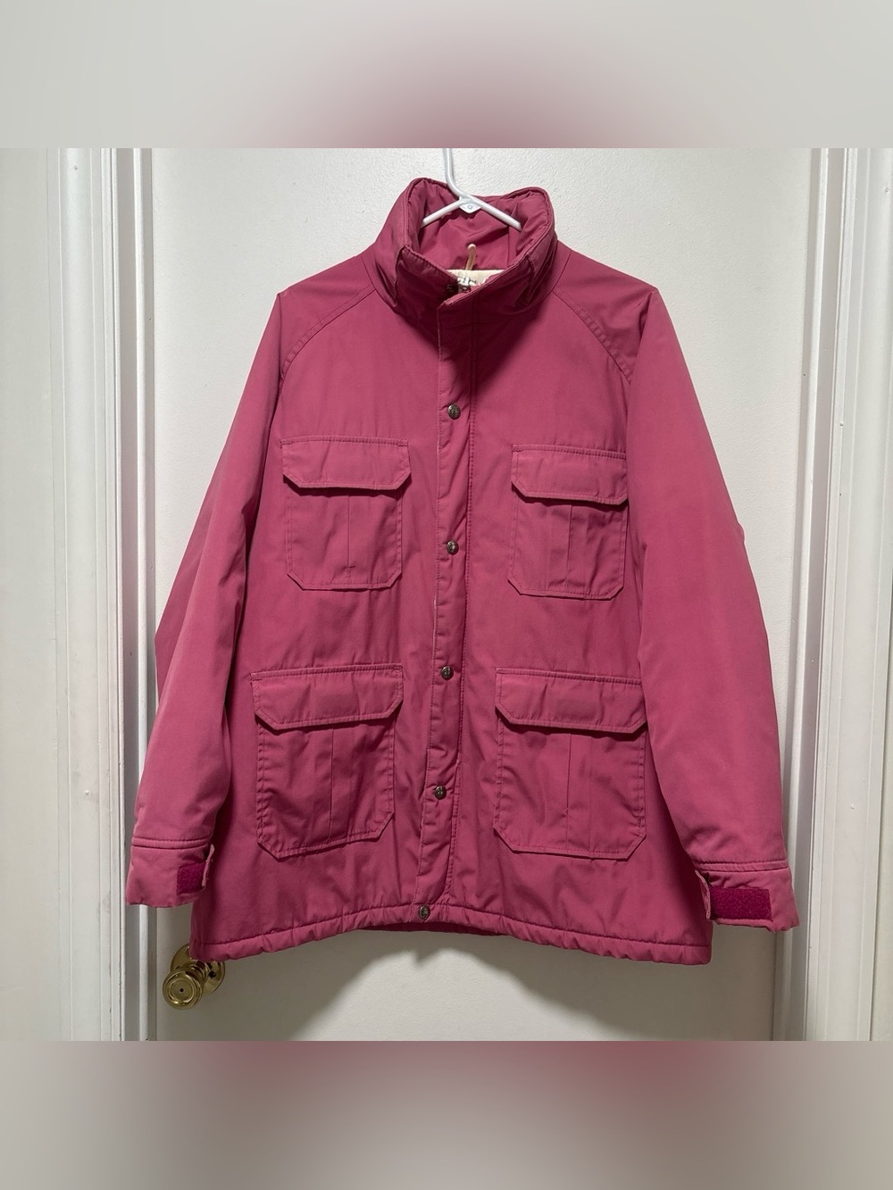 Woolrich vintage Women’s Pink Utility Jacket - Casual Field Coat xl winter